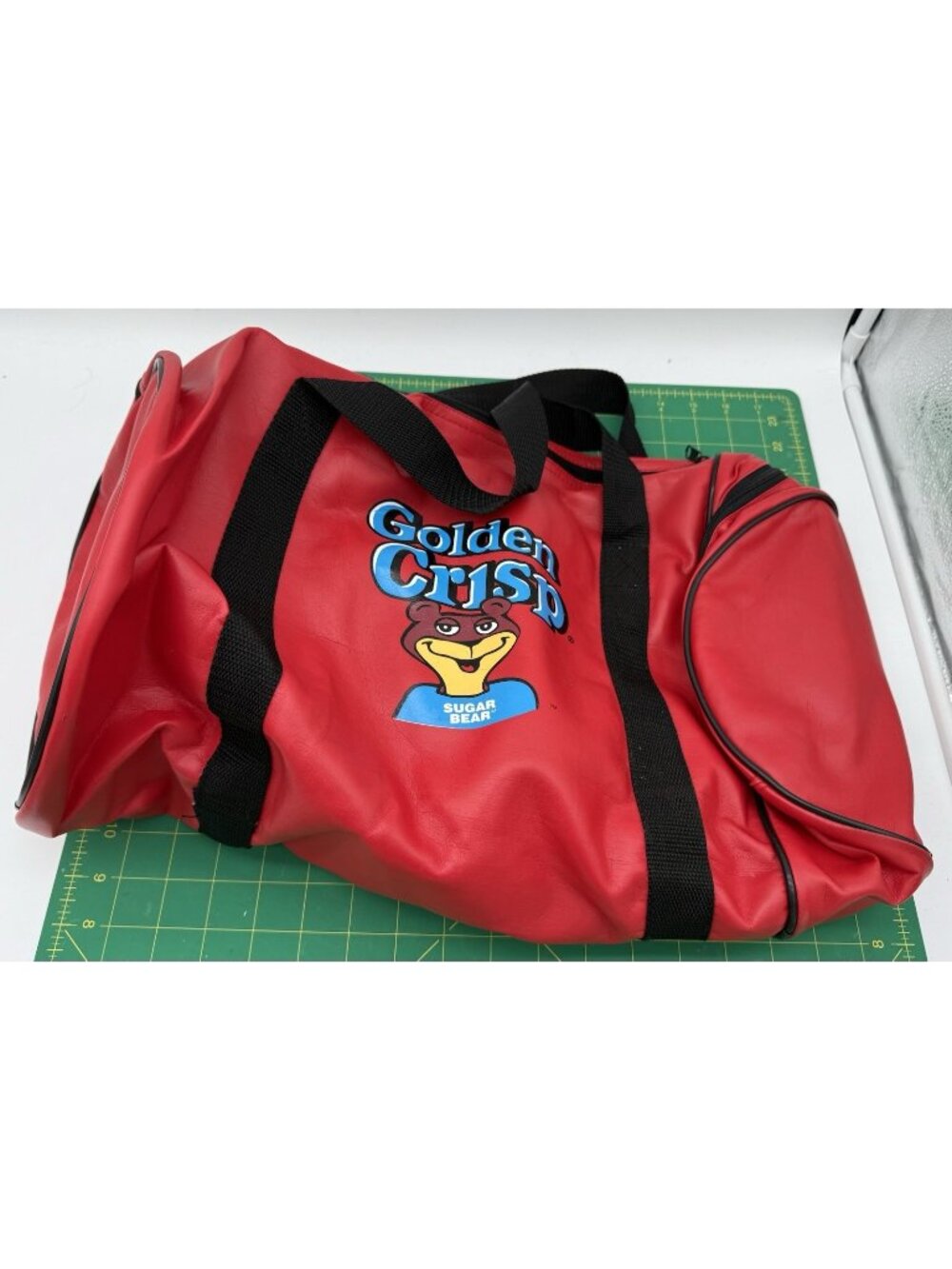 Vintage Golden Crisp Sugar Bear Post Cereal Mail in Promo Duffle Bag Red